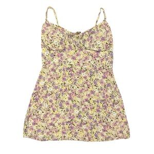 Floral Bustier Babydoll Mini Dress
